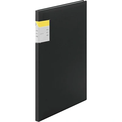 Image de KINGJIM 8632 Classeur transparent Kakiko, A4, vertical, 20 pochettes, Noir