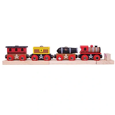 Image de Bigjigs Rail Train Pirates en Bois Circuit Jouet Enfant Éducatif Cadeau Compatible avec Autre Marques de