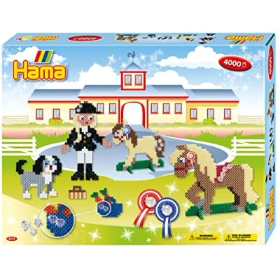 Image de Hama Riding School Gift Box Cheval Perles à Repasser, 3151, Multicolore, Taille Unique