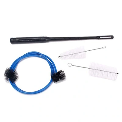 Image de Alnicov Kit d&#039;entretien de trompette 4 pièces pour cornet Brosse embouchure flexible avec tige nettoyage
