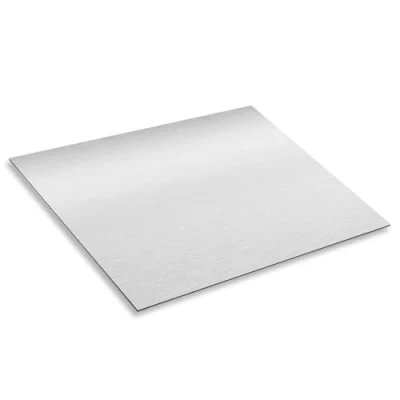 Image de Plaque composite en aluminium argenté brossé I 40 x 30 cm 3 mm résistant aux intempéries aspect acier inoxydable pour modélisme, foires, signalisation, bricolage,
