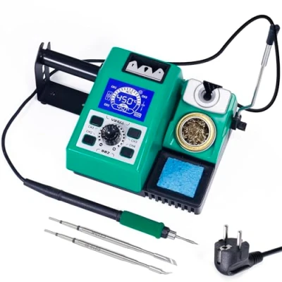 Image de YIHUA 982 Kit de station fer à souder précision avec écran LCD numérique, cartouche panne 210 compatible, distributeur fil et 4 canaux mémoire