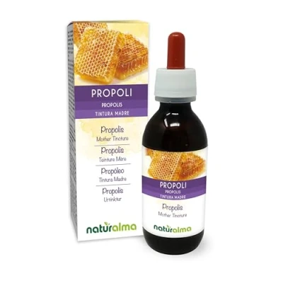 Image de Propolis (Propolis) résine Teinture Mère sans alcool Naturalma Extrait liquide gouttes 120 ml Complément alimentaire