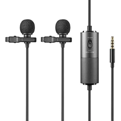 Image de GODOX LMD 40C Microphone Cravate omnidirectionnel Double avec Verrouillage auxiliaire