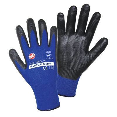 Image de L+D 1165 8 Gant de protection Bleu, noir Nylon