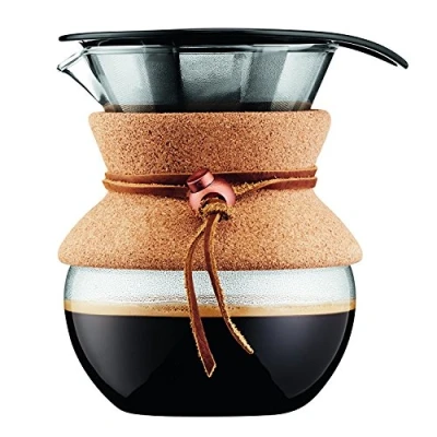 Image de BODUM 11592 109 Cafetière à verser avec filtre permanent, 0,5 L, liège, multicouche, 14 x 12,1 14,5 cm, 17 Ounce
