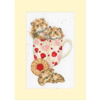 Image de Bothy Threads Kit de broderie au point croix Motif anniversaire Hammy