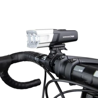 Image de ZEFAL Supervision F1500 Éclairage Avant LED Lumière Velo Lampe Rechargeable USB C Eclairage a Puissant 5 Modes d&#039;Éclairage Phare 1500 Lumens 232 g