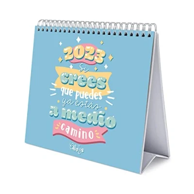 Image de Grupo Erik Calendrier de Bureau 2023 Carouge 12 Mois 20 x 18 cm, Mensuel Espagnol, Janvier à Décembre Certifié FSC, avec Support Rigide, CS23016