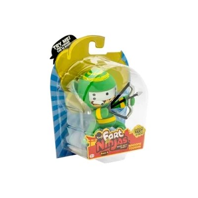 Image de Fart Ninja Figurines de Collection Whoopie Tooshin Series 9 10 bruits Pets d’Un réalisme hilarant 5 Ans et + Cadeaux Jouets 8 à Collectionner, Vert