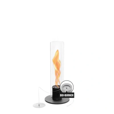 Image de höfats Spin 900 Noir Nouveau MODELE durée de Combustion prolongée grâce à Technologie cheminée au bioéthanol Liquide pour l&#039;intérieur et l&#039;extérieur, feu Table Acier Inoxydable