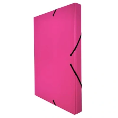 Image de RAYLU PAPER classeur de projet mat format A4 avec dos 3 cm, en carton robuste et fermeture caoutchouc pour projets scolaires ou bureau, taille 34 x 24 cm (Rose)