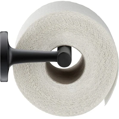 Image de Duravit Porte Rouleau en Laiton, Noir Mat, Taille Unique