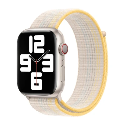 Image de Bracelet Apple Watch Original Textile Blanc Convient aux Series 1 9 / SE Ultra (2)