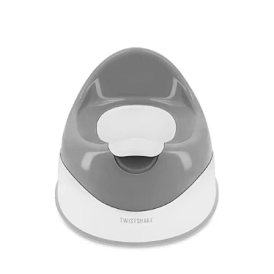 Image de Twistshake Pot de bébé antidérapant Léger Portable Facile à nettoyer Siège Toilette pour d&#039;apprentissage enfants Design ergonomique nourrissons Blanc Gris