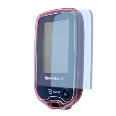 Image de caseroxx TPU Housse et Film de Protection l&#039;écran pour Freestyle Libre 1/2 / Insulinx 14 Day, Set (TPU Coloris Rose)
