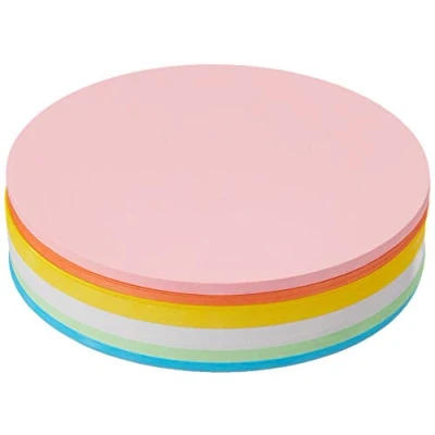 Image de MAUL Cartes d&#039;Animation Rondes 95 mm (120 Pièces), en Papier Forme de Cercle, Idéales Comme Aide pour les Présentations et Ateliers, Utilisables sur deux Faces, Couleur