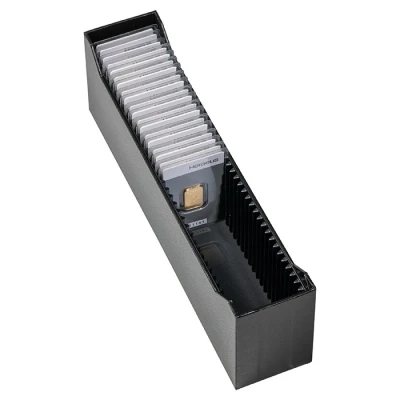 Image de Leuchtturm, Boîte de rangement, Logic Coin cards /Barre d&#039;or blister 54x85 mm. (40x) Noir dim: 300x65x95 par pc.