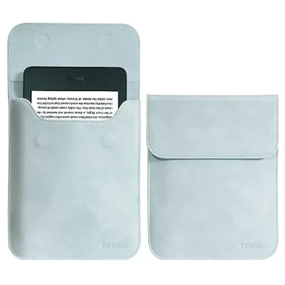 Image de TiMOVO 6 Pouces Étui pour Tablette Kindle 11ème Génération 2024/2022, Sac de Protection avec Pochette E Reader, Bleu Clair