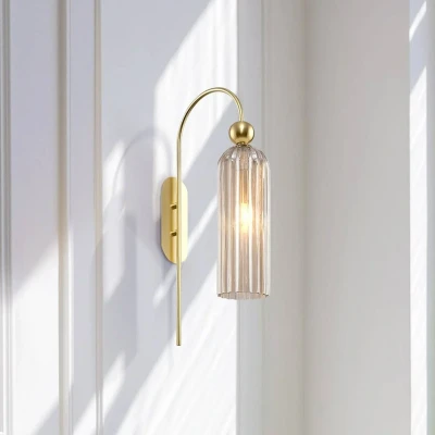 Image de Maytoni Antic applique, abat jour en verre cognac