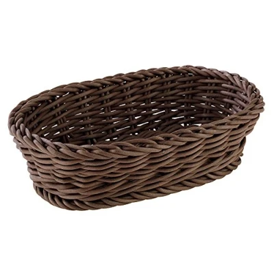 Image de APS panier, ovale &quot;PROFI LINE&quot; panier en osier polypropylène dimensions : 19 x 12 cm/hauteur 6 cm/couleur brun foncé
