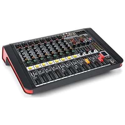 Image de Power Dynamics PDM M804A Table de Mixage Amplifiée 8 Canaux, Console DJ Professionnelle, Sonorisation Pro, DSP 24 bits, 16 Effets, USB MP3 Bluetooth, Egalisateur 7 Bandes, Micro/Casque, Ampli 2x220W