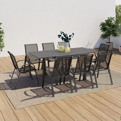 Image de Salon de jardin avec table extensible 8 places