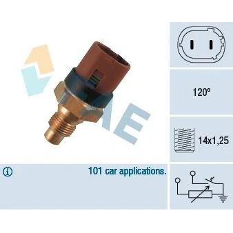 Image de EPS 1.830.522 Sonde De Température Liquide Refroidissement Made in Italy OE Equivalent RENAULT: CLIO 1, Megane Scenic