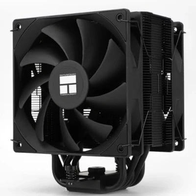 Image de Thermalright Burst Assassin 120 EVO DARK Refroidisseur d&#039;air pour processeur, partie supérieure brossée, 6 caloducs avec PWM Quiet Fan AM4 AM5/Intel 1851/1700/1150/1151/1200 (BA120 DARK)