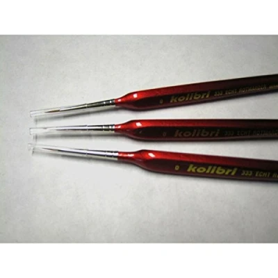 Image de Harder &amp; Steenbeck Lot de 3 pinceaux 333 martre rouge Taille 10/0 170002
