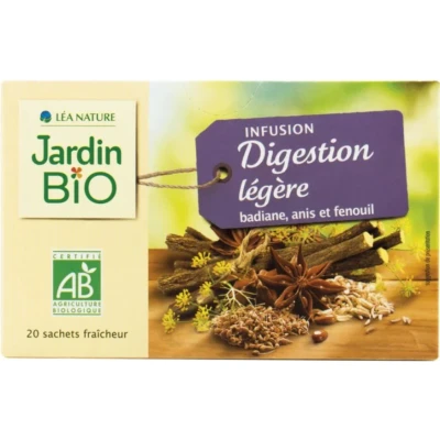 Image de Jardin Bio Etic Infusion Digestion Légère, Multicolor, 20 Unité (Lot de 1)