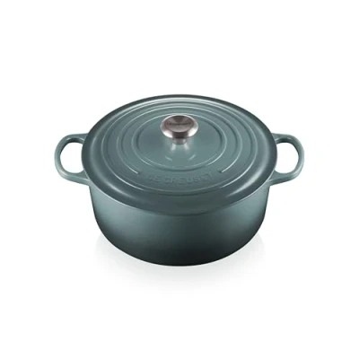 Image de Le Creuset Cocotte Signature en Fonte Émaillée avec Couvercle, Ø 28 cm, Ronde, 6.7 L, 6.125 kg, Ocean, 21177283602430