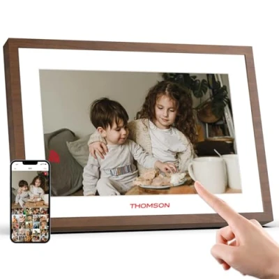 Image de THOMSON Cadre Photo numérique 10.1 Pouces WiFi, Cadres 1280x800 HD IPS écran Tactile, Batterie Interne, mémoire 32 GB, Rotation Automatique, Partage d&#039;images, de Musique et vidéo