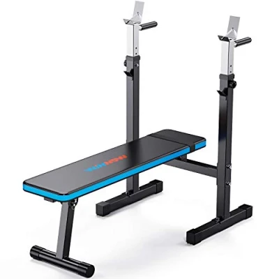 Image de WINNOW Banc de Musculation Réglable avec Barres Parallèles, d&#039;Haltérophilie Pliant, à Usages Multiples Gymnase Domicile