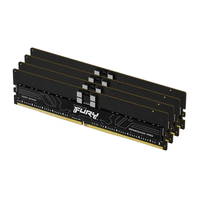 Image de Kingston Fury Renegade Pro Expo 128GB 6400MT/s DDR5 ECC Reg CL32 DIMM (Kit de 4) Mémoire Registered en overclocking KF564R32RBE2K4 128