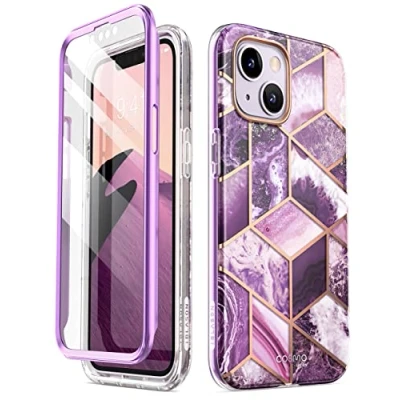 Image de i Blason Coque à Paillettes pour iPhone 14 Plus (6,7 Pouces), de Protection 360 degrés [Cosmo] avec Protecteur d&#039;écran édition 2022 (Violet)