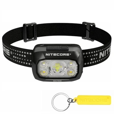Image de Nitecore NU30 Lampe frontale d&#039;extérieur légère rechargeable USB C 500 lumens triple sortie, Noir
