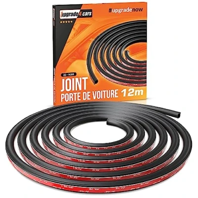 Image de upgrade4cars Joint Porte de Voiture 12 Mètres d&#039;étanchéité en Caoutchouc Universel pour Les Portes, Toit ouvrant, Coffre, Capot, etc.