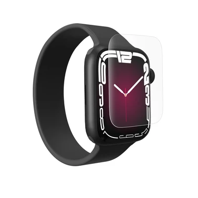 Image de ZAGG InvisibleShield Ultra Clear+ Écran compatible Apple Watch Series 7 (41 mm) Protection contre les chocs, sensibilité tactile, application facile, couverture complète