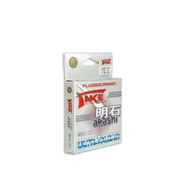 Image de Lineaeffe Take Akashi Fluorocarbon Ultraclear 0.14 mm 50 m Fluorocarbone Ligne de Pêche Invisible Mer Eau Douce Spinning Carnassiers