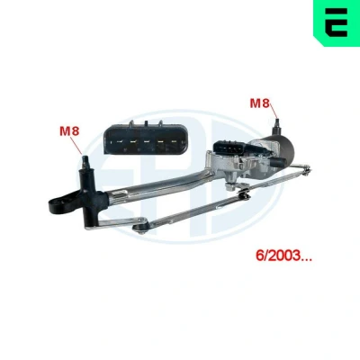 Image de ERA 460024A Système d&#039;essuie glace pour véhicules avec direction à gauche avant FIAT: Punto II 3/5 portes