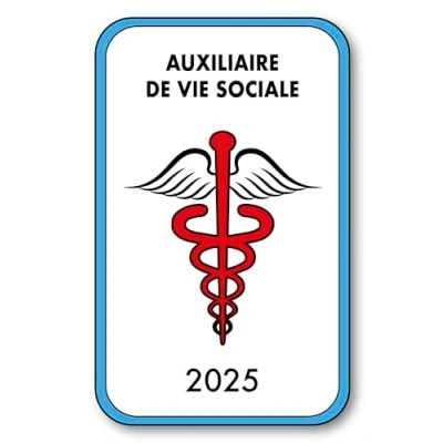 Image de SIGNAL SAFETY Autocollant Sticker Vignette Caducée 2024 pour Pare Brise en Vitrophanie V4 Auxiliaire de Vie Sociale