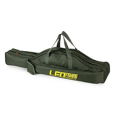 Image de Lixada 100cm / 150cm Sacs de Pêche Polyvalents Pliants Sac à Canne Zippés Rangement Porte Poche, Vert Foncé 100cm, Modern, Modern