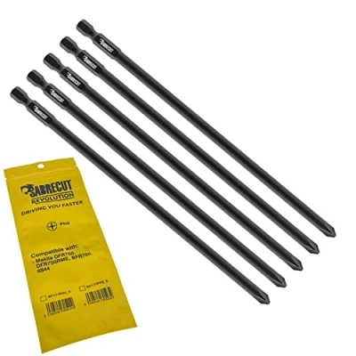 Image de 5 x SabreCut SC177PH2_5 177 mm PH2 Compatible avec Makita DFR750 DFR750RME BFR750 6844 P 67804 Tournevis pour cloison sèche assemblé à alimentation automatique Embout de pistolet