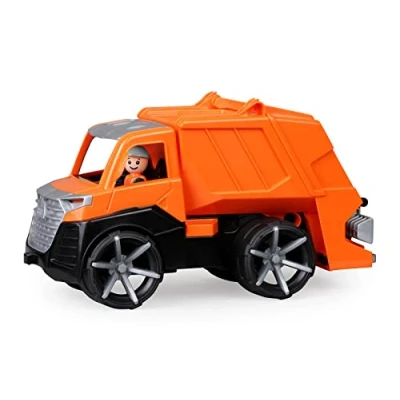 Image de Lena TRUXX, Véhicule Utilitaire env. 30 cm, Benne à ordures avec Tonne et Figurine Mobile, Enfants partir de 2 Ans, Orange/Noir, 04514
