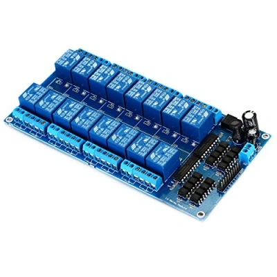 Image de Aihasd 16 canaux 12V Relais Shield Module Carte d&#039;extension avec Optocoupleur pour Arduino Raspberry Pi AVR PIC Arm