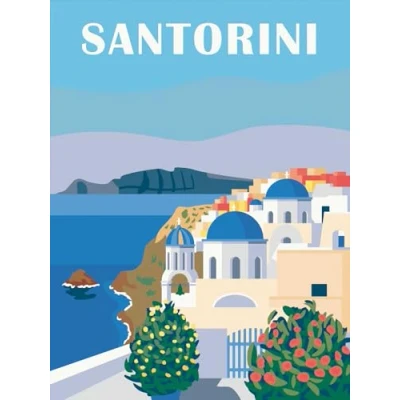 Image de Ravensburger CreArt Toiles 30x40 cm Santorin Loisir créatif Peinture par numéros Adulte Activité détente et créative Dès 12 Ans 23906 Version Internationale