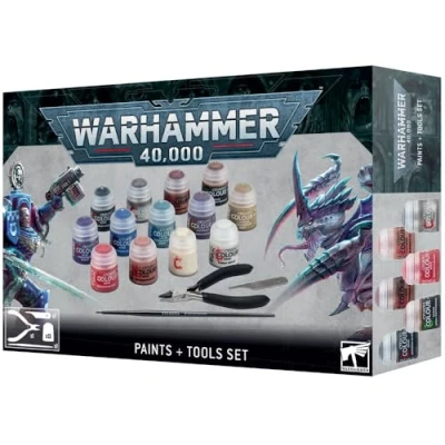 Image de Games Workshop Warhammer 40K: Paints &amp; Tools Set