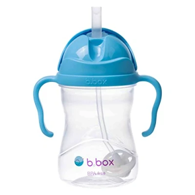 Image de b.box Tasse d&#039;Apprentissage Bébé Pour Boire Quel que Soit l&#039;Angle Couvercle Rabattable, Gobelet avec Paille, Prise en Main Facile Sans BPA, Passe au Lave Vaisselle Dès 6 Mois 240 ml