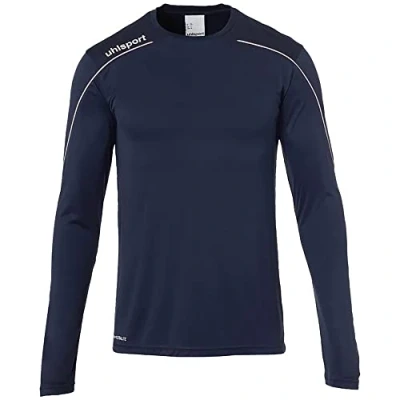 Image de uhlsport Stream 22 Langarm Maillot Homme, Bleu Marine/Blanc, XXXL